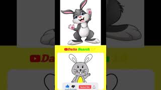 👉The rabbit🐇 3D Animated😘draw Stories for Kids🥰how to drow😍Ek olive  rabbit@itsdattaproducts #short👈