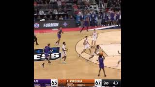 Furman insane game winner for the win march madness vs Virginia 🤯 #shorts #marchmadness
