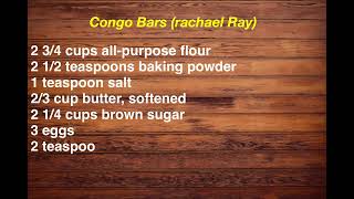 Congo Bars (rachael Ray)