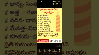 ప్రతి కుటుంబం లోను అష్ట లక్ష్మీ దేవతలు ఉన్నారు