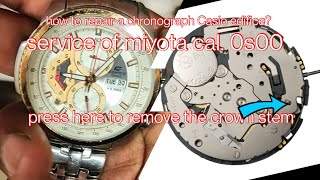 how to repair Casio edifice chronograph watch, service of miyota cal.0S20 movement#watches#miyota