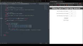 Finding what Type Of Triangle from User Input Using Javascript
