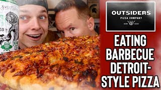🍕 Eating Outsiders Pizza Company's DETROIT BBQ PIZZA 🍕