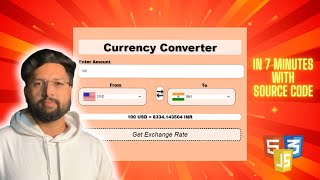 API Project | HTML CSS JAVASCRIPT | Mini Project | Beginner Project | Currency Converter | Project