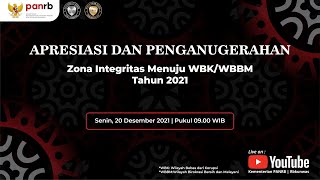 [LIVE] Apresiasi dan Penganugerahan Zona Integritas Menuju WBK/WBBM Tahun 2021