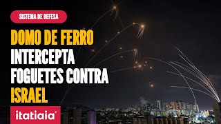 SISTEMA DE DEFESA INTERCEPTA FOGUETES LANÇADOS CONTRA TEL AVIV