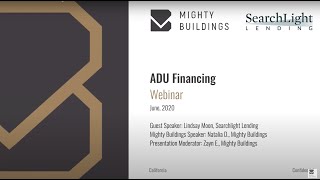Mighty Buildings Webinar: ADU Financing