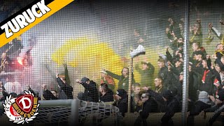 Dynamo Dresden - St  Pauli 1:1 | Dynamo-Ultras Zurück Im K-Block Mit Blocksturm, Rauch Gegen Pauli