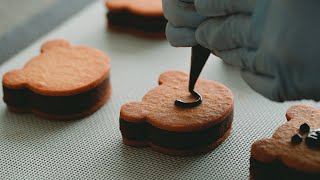 Bear-Shaped Ganache Sandwich Cookies｜Ohyoo Cooking