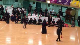 第67回関東学生剣道優勝大会  団体戦 準々決勝 筑波大学 対 中央大学  副将戦 星子 対  丸山