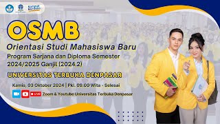 OSMB Daring Batch 4 Smt 2024/2025 Ganjil (2024.2) Universitas Terbuka Denpasar