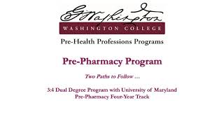 Washington College Pre-Pharmacy Program