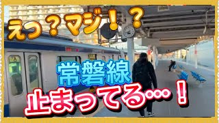 【嘘だろ…‼️】駅に着いたら、常磐線が止まってました。‼️