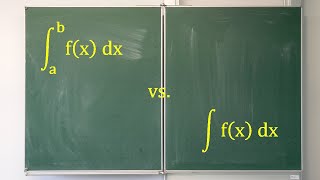 Unterschied zwischen unbestimmtem und bestimmtem Integral