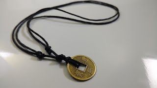 How to Make a Good Luck Chinese Feng Shui Coin Necklace ( Quick & Easy )