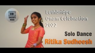 Solo Dance Ritika Sudheesh - Onam Celebration lethbridge 2002 | Chacko's media | By Jose P Chacko.