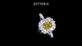 JCRF05559876# 1.91ct YELLOW DIAMOND RING ASTTERIA