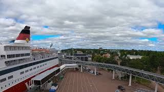 M/S Baltic Princess loading and leaving Mariehamn harbor (timelapse)