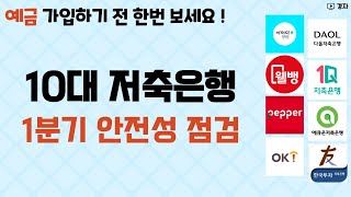 10대 저축은행 안정성 점검 ㅣ 23년 1분기 기준