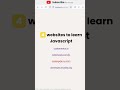 4 websites to learn Javascript