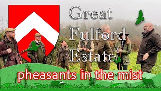 Pheasant in the mist at Great Fulford Estate November 2025