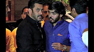 Salman Khan With Mukesh Ambani Son Anant Ambani At Ganesh Puja