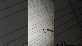 Neat and Clean Handwriting with pencil #shorts #calligraphy #viral #cursive #viralvideo
