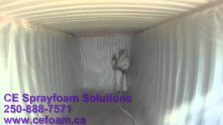 20 Foot Container Sprayed by CE Sprayfoam Solutions