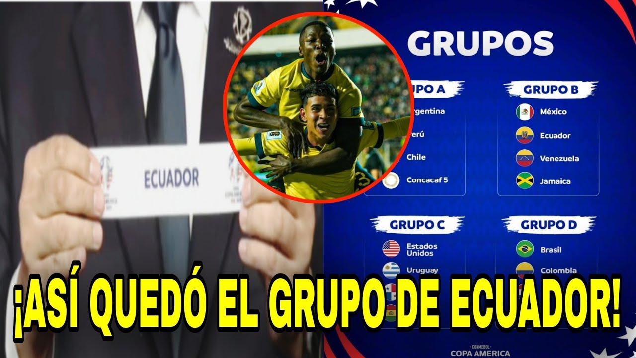 🇪🇨 ECUADOR AL GRUPO "B" DE LA COPA AMERICA 2024 🇺🇲🏆 - YouTube