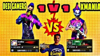 DESI GAMERS VS X-MANIA || 1 V1 CLASH SQUAD 😈😈 #Desi Gamers