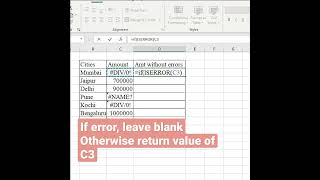 IF & ISERROR in Excel