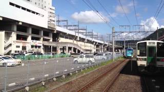 新幹線 とれいゆつばさ 1号 福島駅に入線/ 奥羽本線 福島1002発