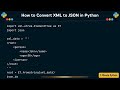 How to Convert XML to JSON in Python