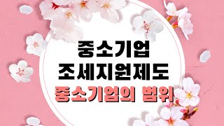 중소기업 조세지원제도법인 / 5.  중소기업의 범위