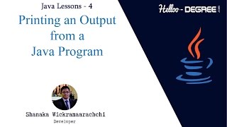 Printing an Output from a Java Program (Lesson 4)