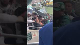 Torcedor infiltrado do Flamengo apanha no estádio do Palmeiras