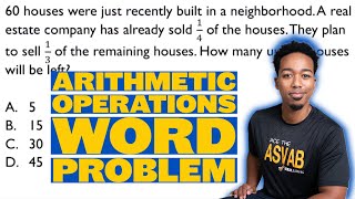 ASVAB Arithmetic Reasoning - Arithmetic Operations Practice Test Word Problem