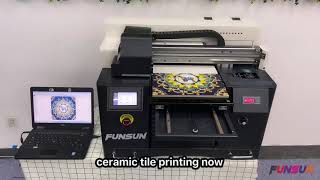 ceramic tile printing by Funsun UV Flatbed Printer