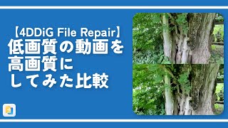 【4DDiG File Repair】低画質の動画を高画質にしてみた比較