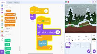 Create snowfall coding in scratch ice snow in scractch