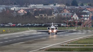 Crosswind Landing and GoAround Zurich Airport 02.01.2025 #A340 #E295 #GLF6 #E290 #F2TH