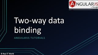 Angular js two way data binding || Angular JS tutorials