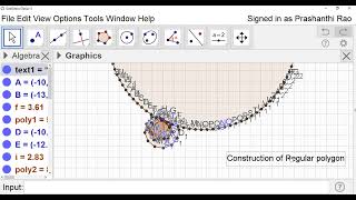 Class-17: Construction of polygons using Polygon tool in Geogebra
