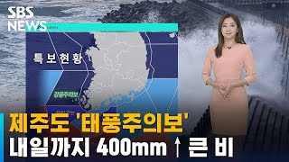 [날씨] 제주 '태풍주의보'…최대 400mm↑ '비바람' 주의 / SBS