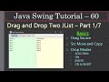 Drag & Drop of JLists | Part 1/8 Basics | Swing Tutorial #60