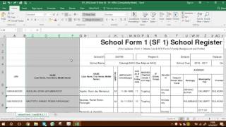 DepEd School Form 1 proper formatting