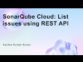 SonarQube Cloud: List issues using REST API