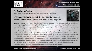 IAU G2 online conference series - Norberto Castro (Institut für Astrophysik, Göttingen)