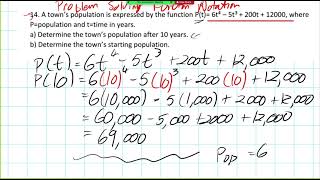 How to Learn Problem Solving with Function Notation Gr 11