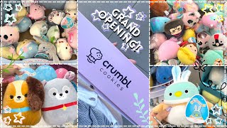 weekend vlog - crumbl cookies grand opening and squishmallow hunting!